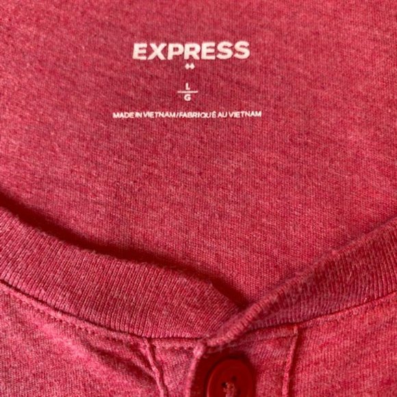 Express Men's Henley Tee Shirt - Picture 4 of 5